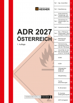 ADR 2027 Österreich mit Gefahrgutvorschriftensammlung & nationalen Vorschriften