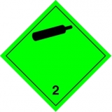 Gefahrzettel Klasse 2.2 - 10x10cm PVC