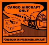 Kennzeichnung Cargo Aircraft Only - Haftpapier auf Rolle