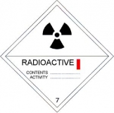 Aufkleber Radioaktive Stoffe Nr 7D 25x25 cm Folie 
