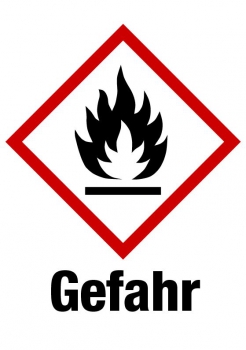 Kennzeichnungselement GHS 02 Gefahr - PVC