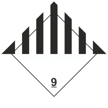 Gefahrzettel Klasse 9 -- 50x50 mm, Rolle à 1.000 Stk., Haftetiketten