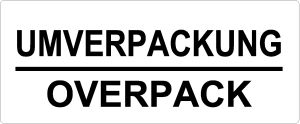 500 Gefahrgutetiketten Papier 150x50 mm Umverpackung/Overpack Aufkleber 