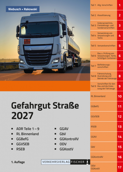 Gefahrgut Straße 2027 - 1. Auflage - mit ADR und Gefahrgutvorschriftensammlung