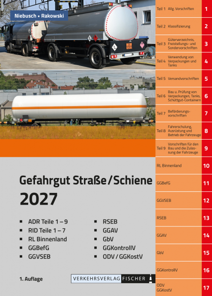Gefahrgut Straße/Schiene 2027 - 1. Auflage - mit ADR/RID und Gefahrgutvorschriftensammlung