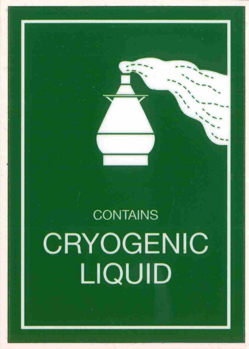 Kennzeichnung Cryogenic Liquid - PVC-Folie