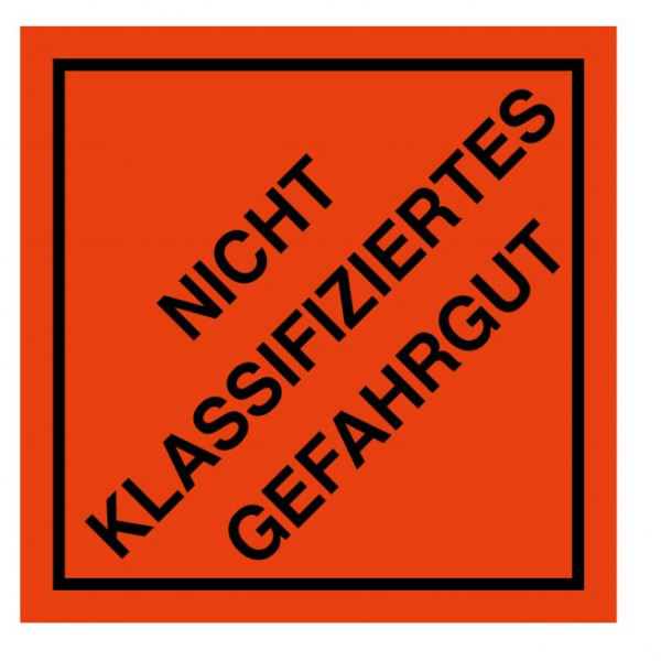 Transportaufkleber Kennzeichnung »Nicht klassifiziertes Gefahrgut«