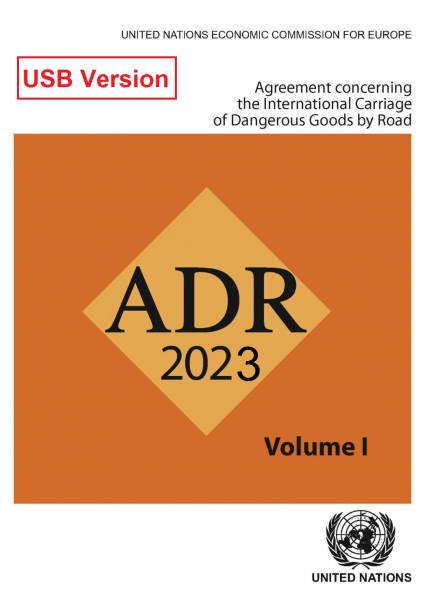 ADR 2023 - European Agreement Concerning the International Carriage of Dangerous Goods by Road - USB-Stick