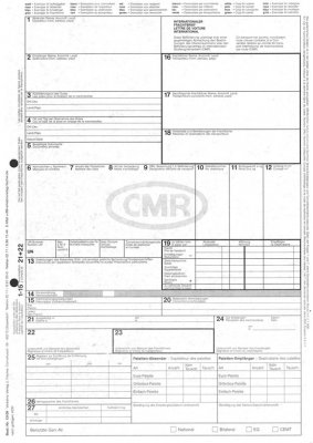 CMR-Frachtbriefe, selbstdurchschreibend