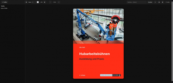 Hubarbeitsbühnen - Ausbildung und Praxis - Web-Book