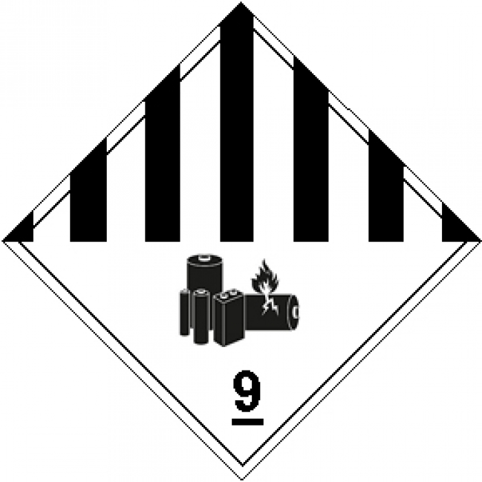 Gefahrzettel Klasse 9 A - 10x10cm, Rolle à 500 Stk., Haftetiketten