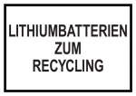 Kennzeichen Lithiumbatterien zum Recycling