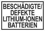 Kennzeichen Beschädigte/Defekte Lithium-Ionen-Batterien