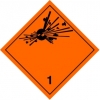Gefahrzettel/Placard Klasse 1 - 25x25cm - PVC-Folie