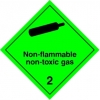 Gefahrzettel/Placard Klasse 2.2 mit Aufschrift - 25x25cm - PVC-Folie