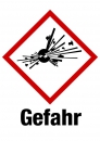 Kennzeichnungselement GHS 01 Gefahr - PVC