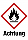 Kennzeichnungselement GHS 02 Achtung - PVC