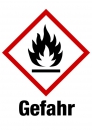 Kennzeichnungselement GHS 02 Gefahr - PVC